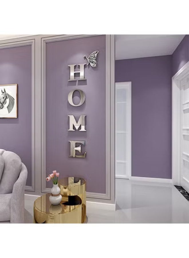fantasize Home Letter Signs Acrylic Mirror Wall Stickers Decorations for Living Room Bedroom Decor Decals (Silver, 47.2 X 15.3IN) - Image 5
